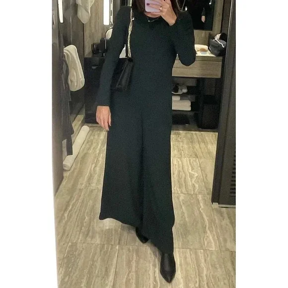 Adam‎ Lippes Green Jumpsuit Long Sleeve Wide Leg Crepe Career Casual Sz 6 - Picture 5 of 16